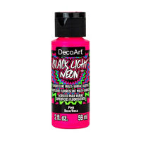 DecoArt Black Light Neon Craft Paint, Pink, 2