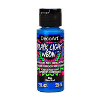 DecoArt Black Light Neon Craft Paint, Blue, 2