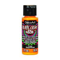 DecoArt Black Light Neon Craft Paint, Orange, 2