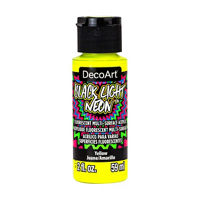 DecoArt Black Light Neon Craft Paint, Yellow, 2