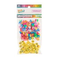 Make Shoppe Flower Smiley Face Butterfly Beads, 3 pk