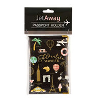 Jet Away Passport Holder, Black
