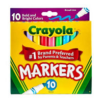 Crayola Broad Line Bright/Bold Marker, 10ct