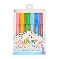 Ooly Silver Linings Silver Ink Markers, Set of