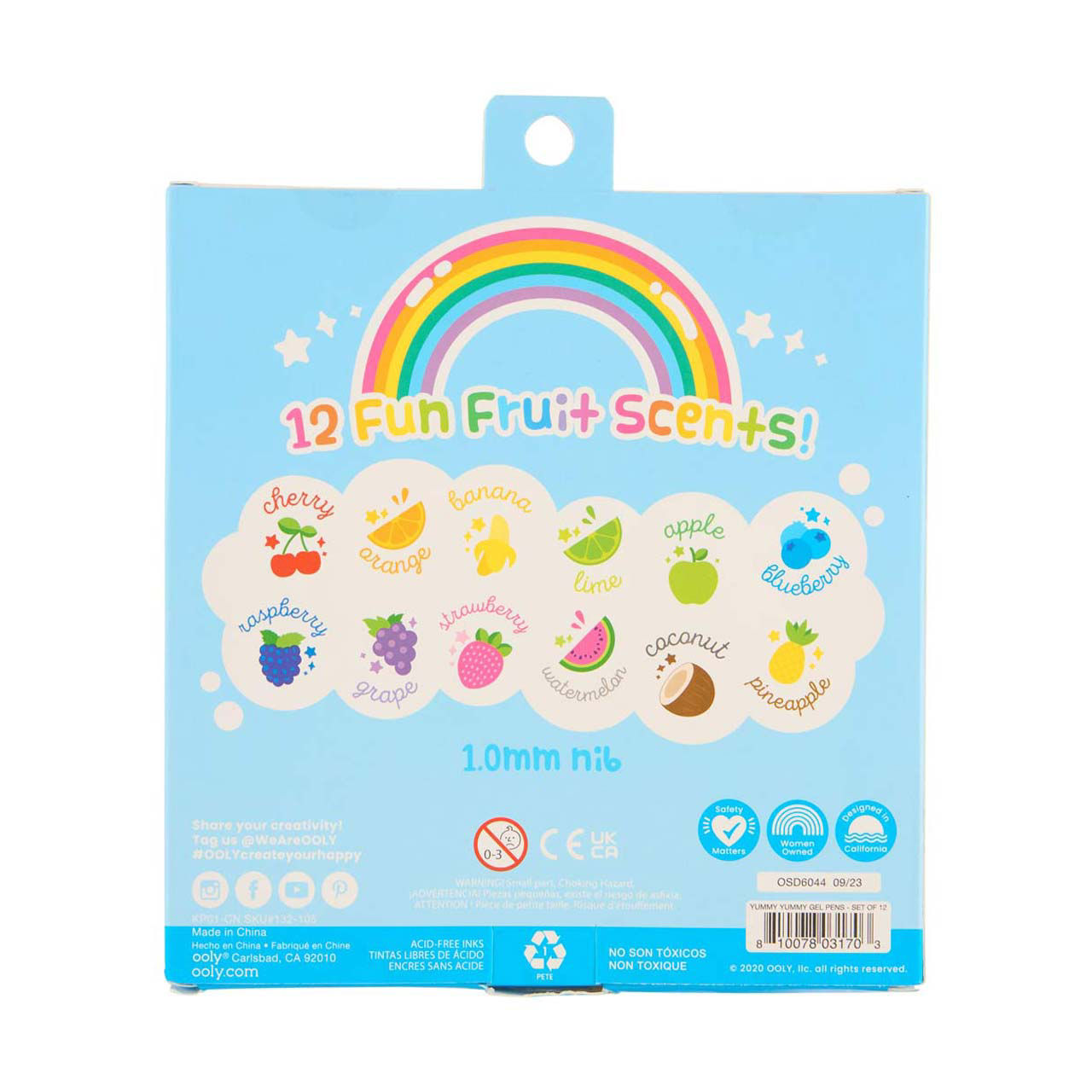 Ooly Yummy Yummy Scented Glitter Gel Pens, Set of 12