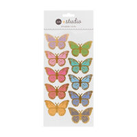 p.s studio Gold-Outlined Butterfly Stickers, 10 ct