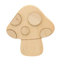 Chunky Wood Mushroom, Unfinished