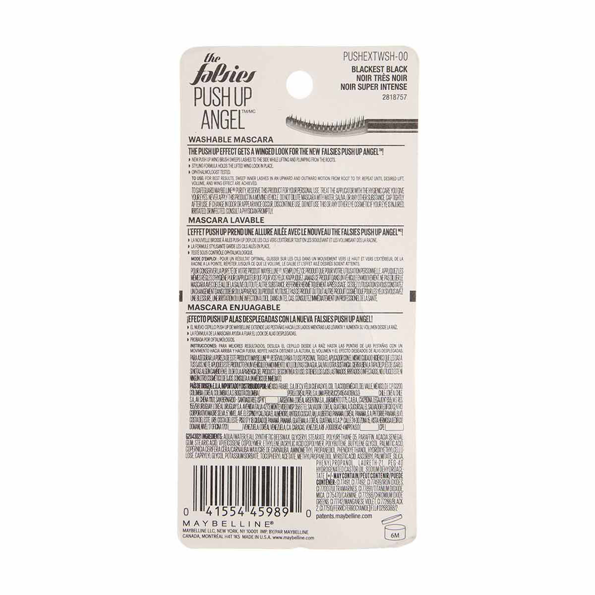 Maybelline the Falsies Pushup Angel Mascara, 501 Blackest Black
