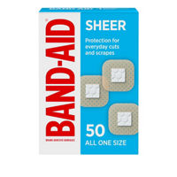 BAND-AID Brand Sheer Spot Adhesive Bandages, One Size, 50 Count