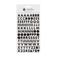 p.s studio Black Alphabet Stickers, 102 ct