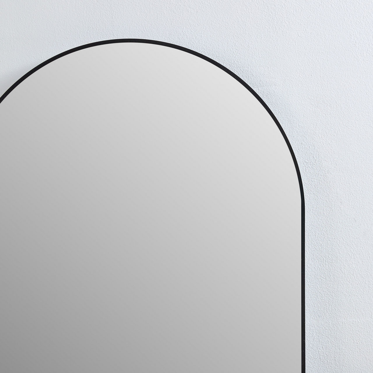 Black Frame Arch Floor Mirror, 24 in x 60 in