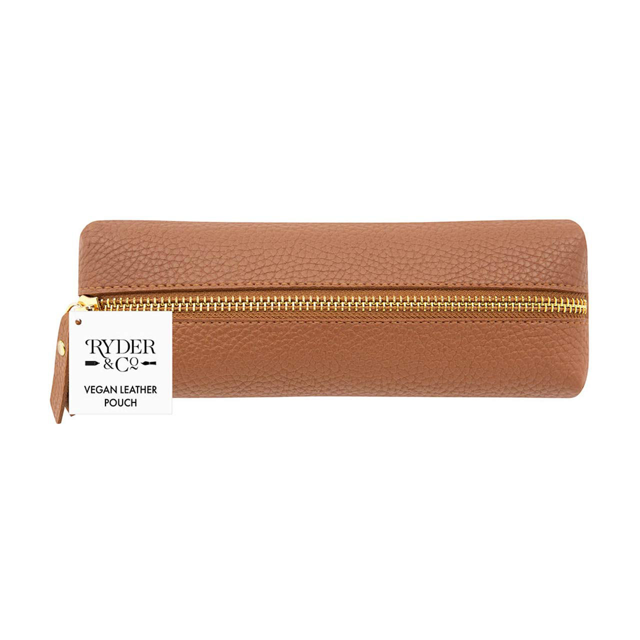 Ryder & Co. Vegan Leather Pouch, Brown
