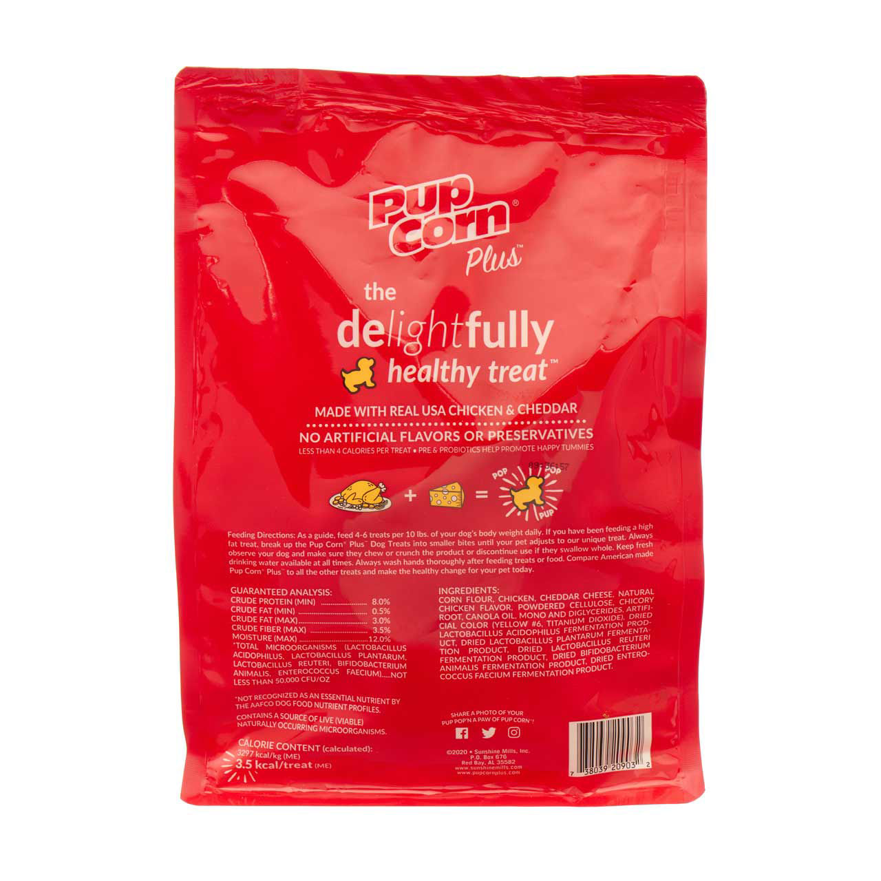 Pupcorn Plus Dog Treats, 8 oz