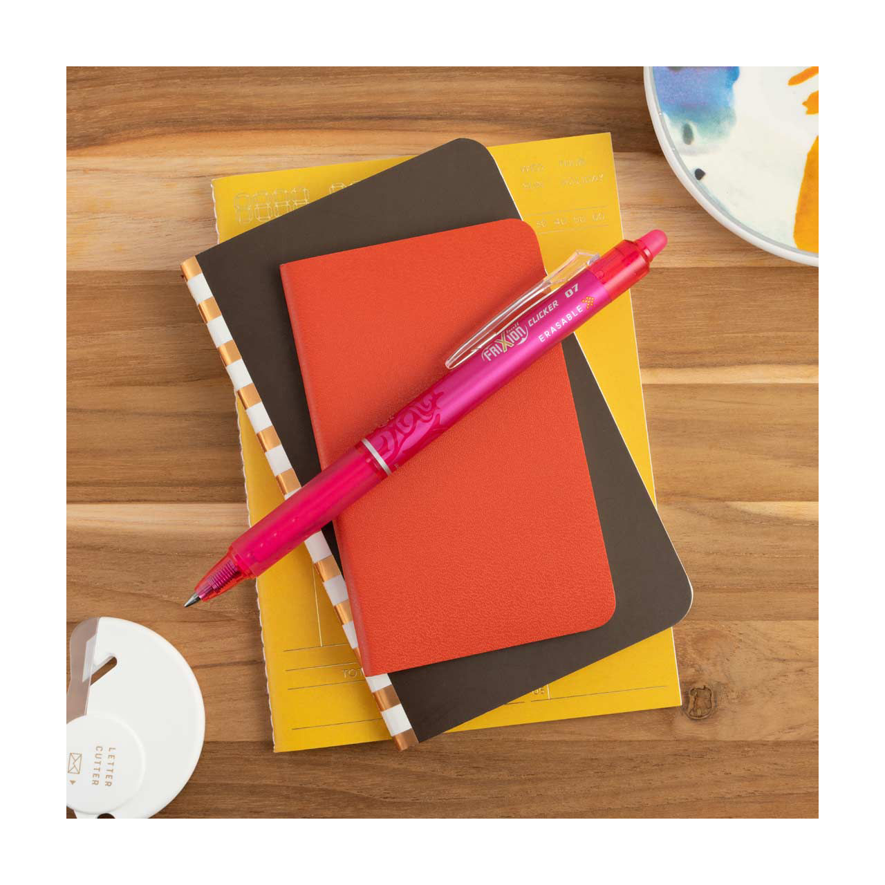 Pilot FriXion Ball Clicker Erasable Gel Pen, Pink