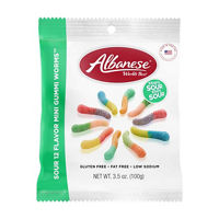 Albanese 12 Flavor Sour Mini Gummi Worms, 3.5