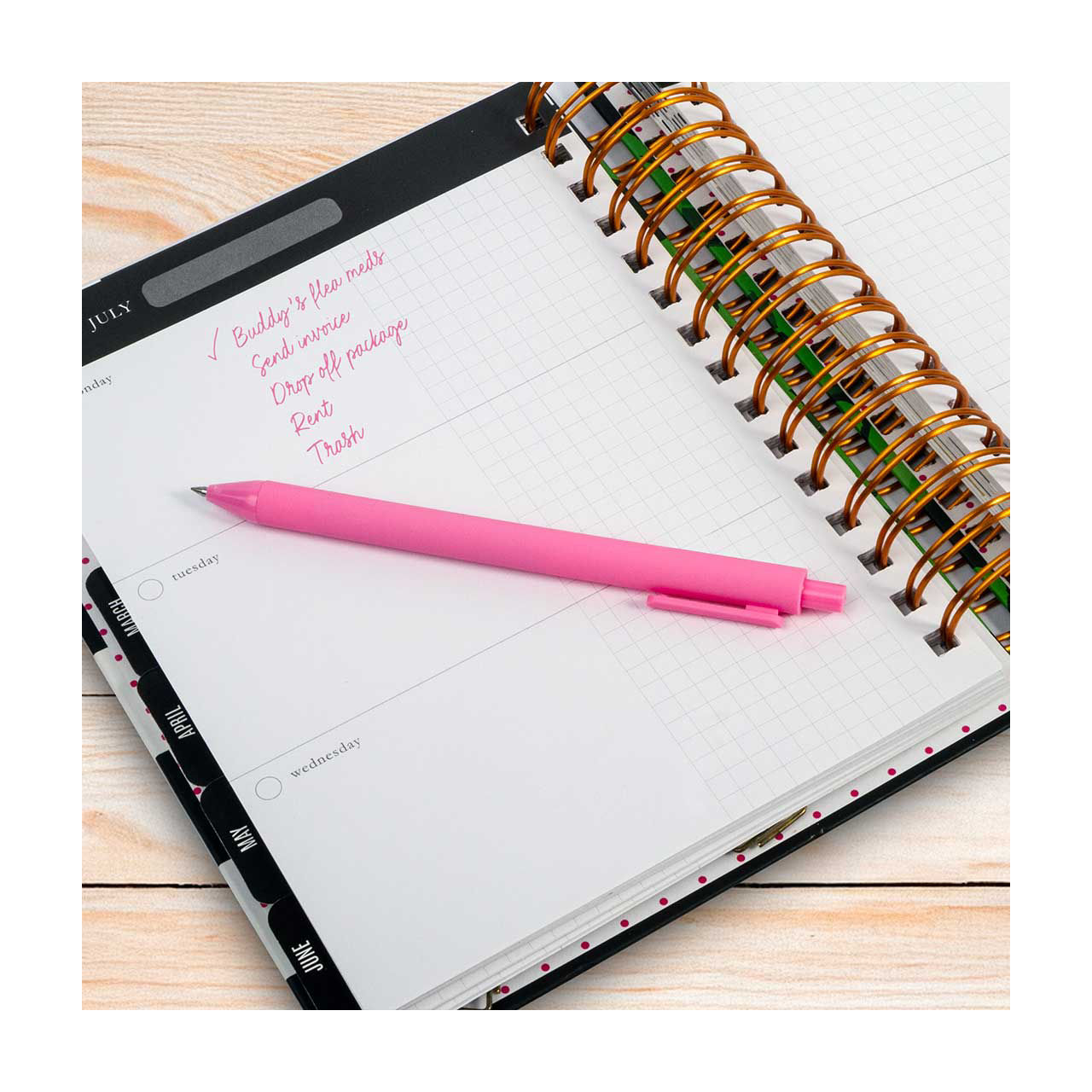 Art 101 Retractable Gel Pen, Pink, .7mm