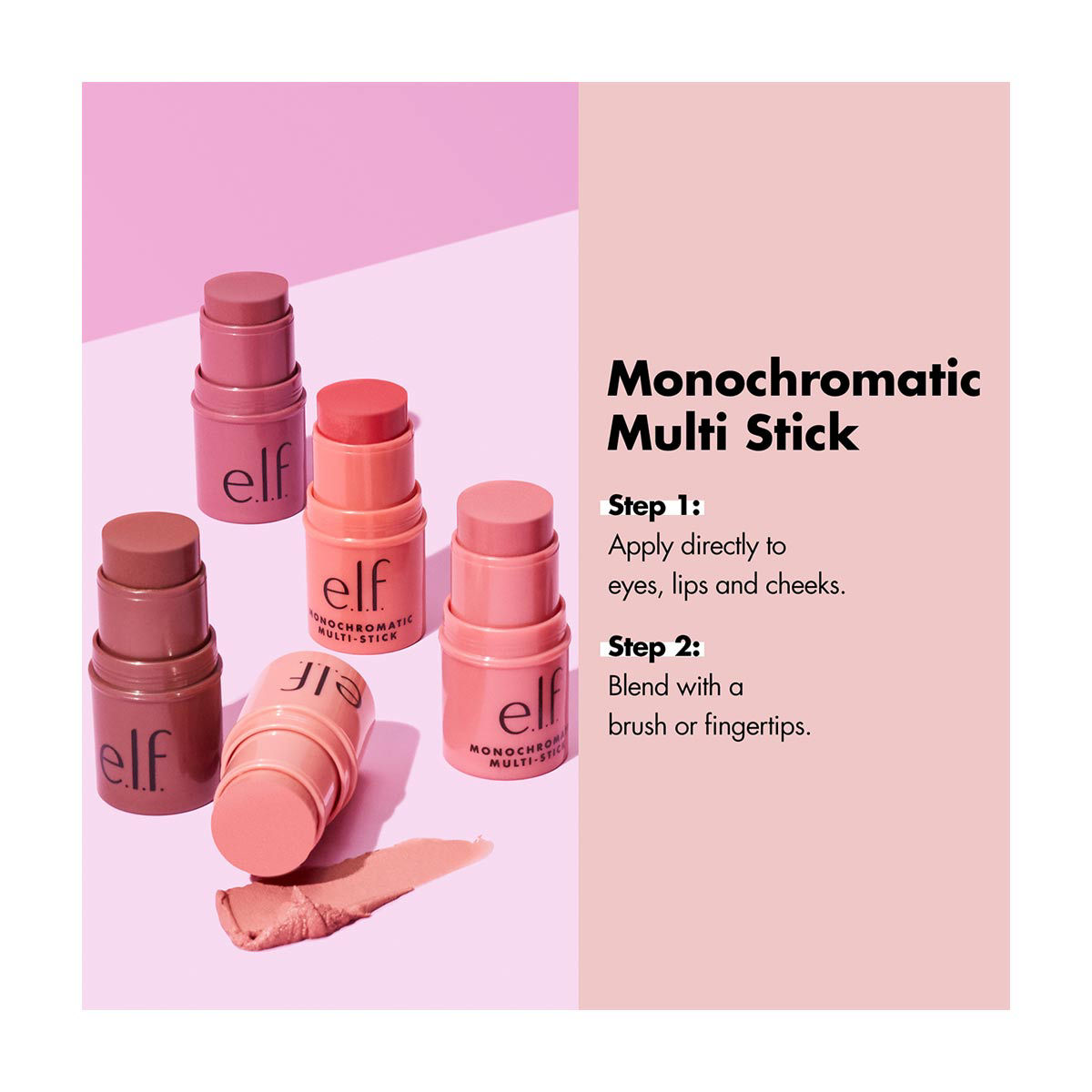 e.l.f. Monochromatic Multi-Stick - Sparkling Rose, 0.17oz