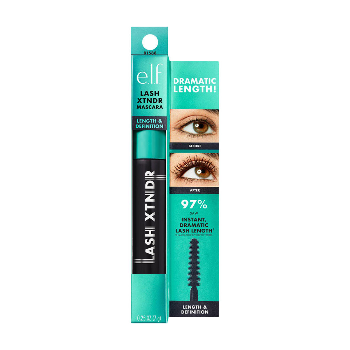 e.l.f. Lash XTNDR Mascara - Pitch Black, 0.25oz