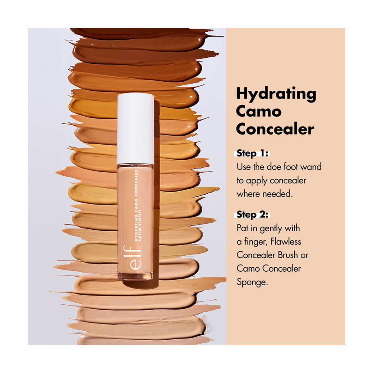 e.l.f. Hydrating Camo Concealer - Light Sand, 0.2 fl oz