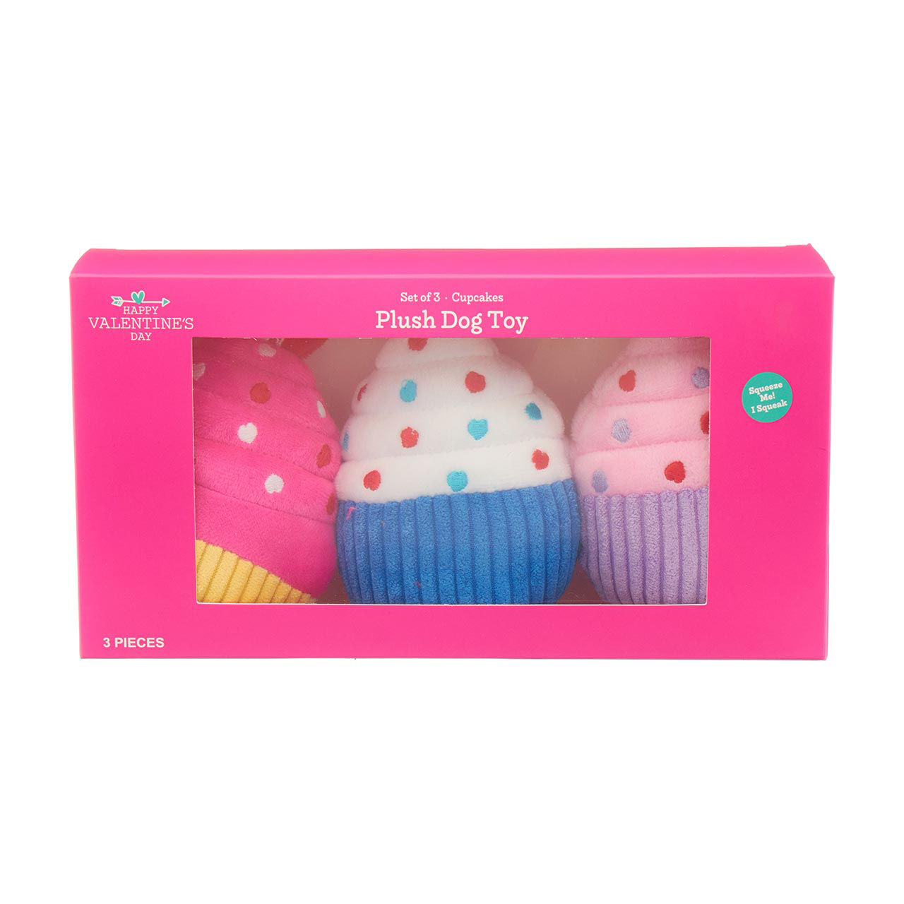 Ps Valentine25 3 Pack Cupcake Toy Pet Dog Toy Cupcake 3 Count — pOpshelf penny item