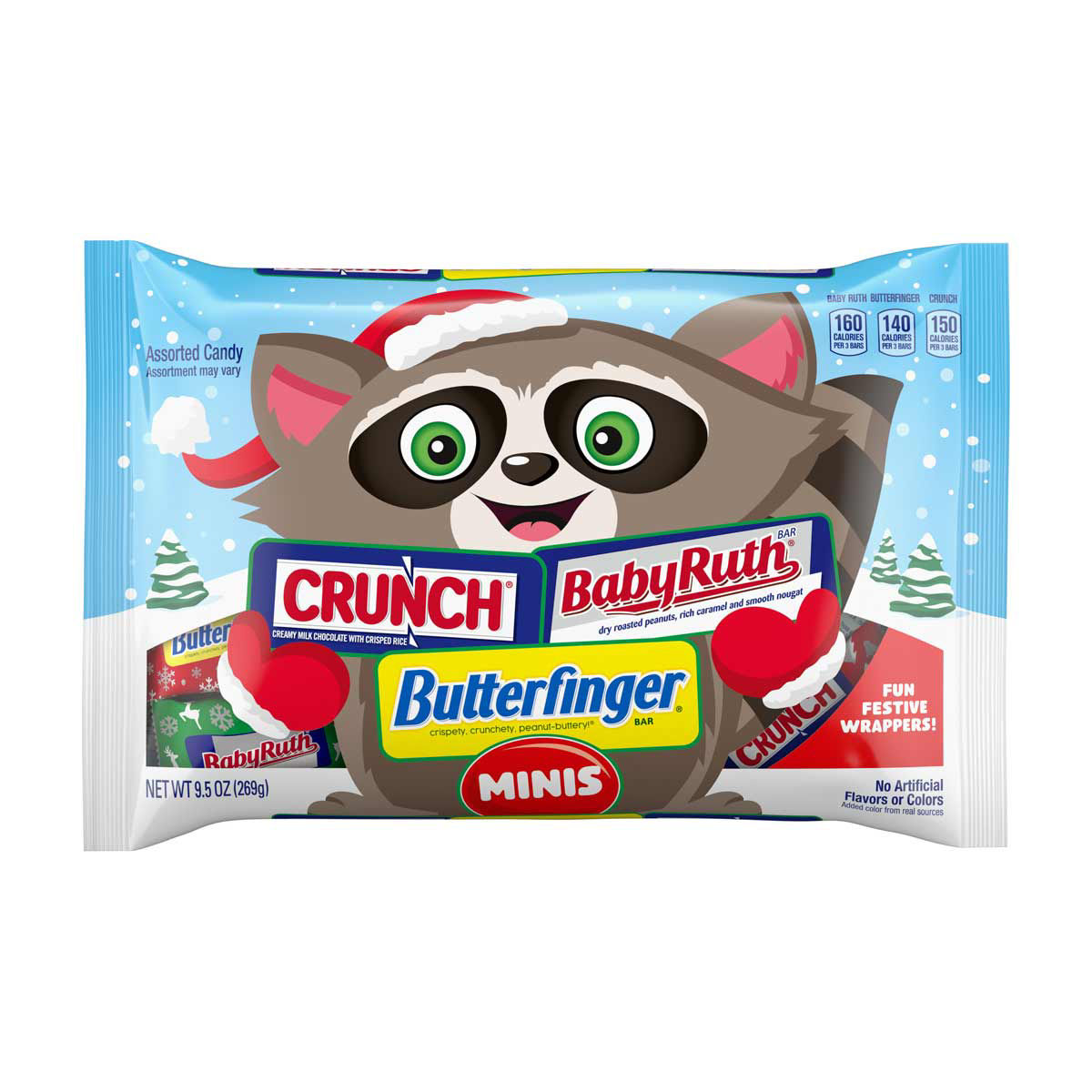 Assorted Butterfinger, Crunch and Baby Ruth, Minis Chocolate Holiday Candy Bars, 8.3 oz Bag, 1 Count — pOpshelf penny item