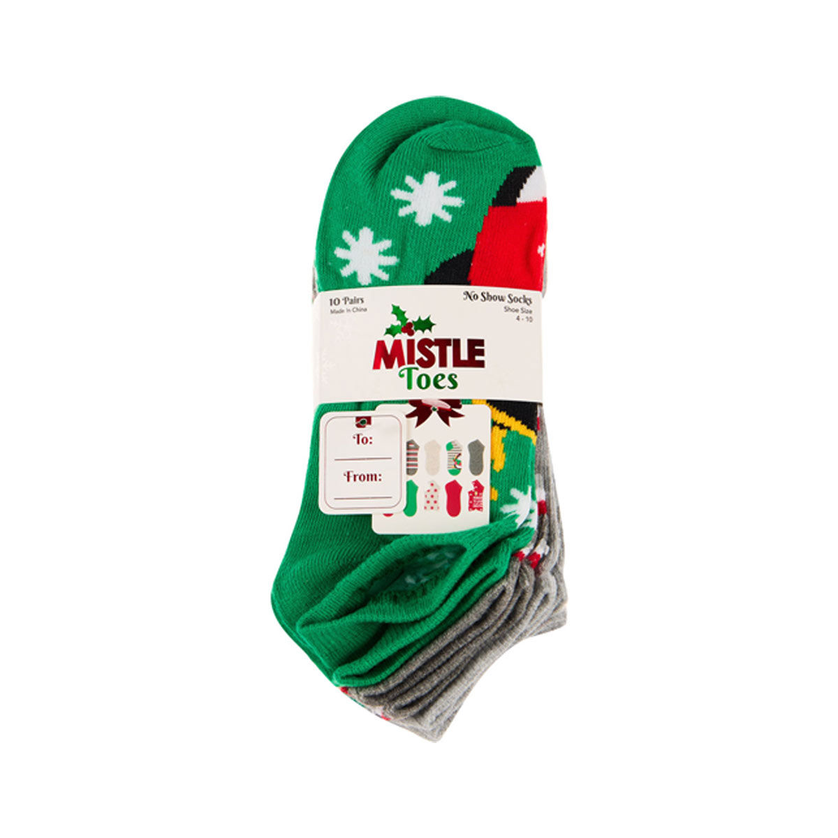 Ps 10 Pack No Shows Penguin Sleep/Int/Sock No Show Socks Penguin 10 Count — pOpshelf penny item