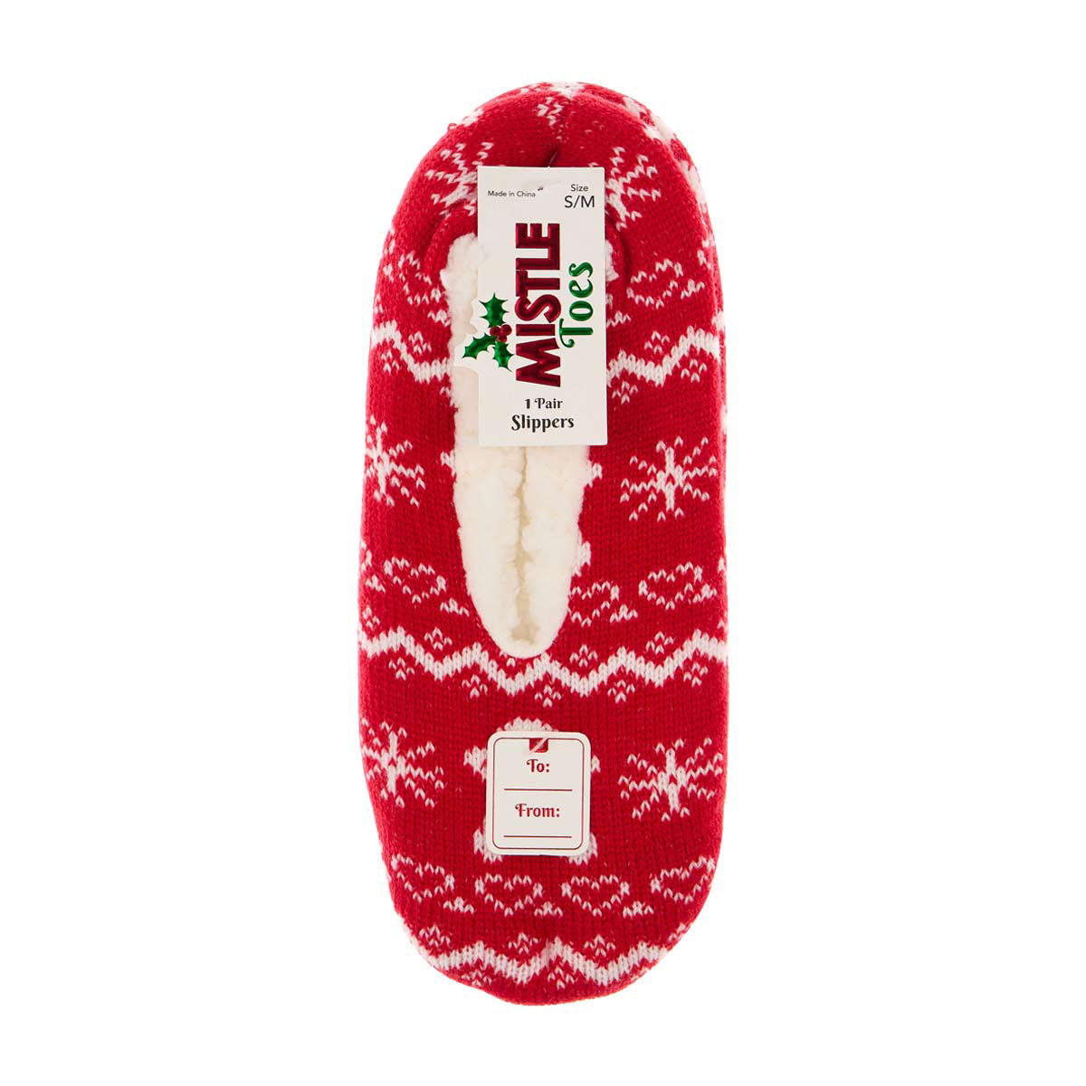 Ps Gripr Sherpa Gingerbr Sleep/Int/Sock Knit Grippers Gingerbread 1 Count — pOpshelf penny item