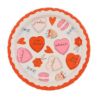 Valentine's Day Parisian Party Plates, 11 in