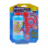 Spill Proof Cap Bubble Solution with Wand, 8 fl oz, Assorted