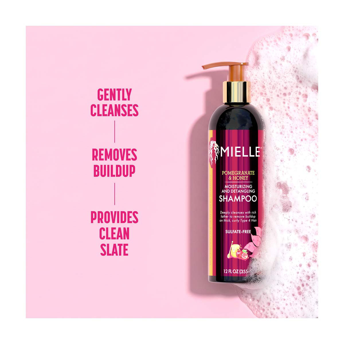 Mielle Pomegranate & Honey 
Detangling Shampoo - 12 fl. oz.