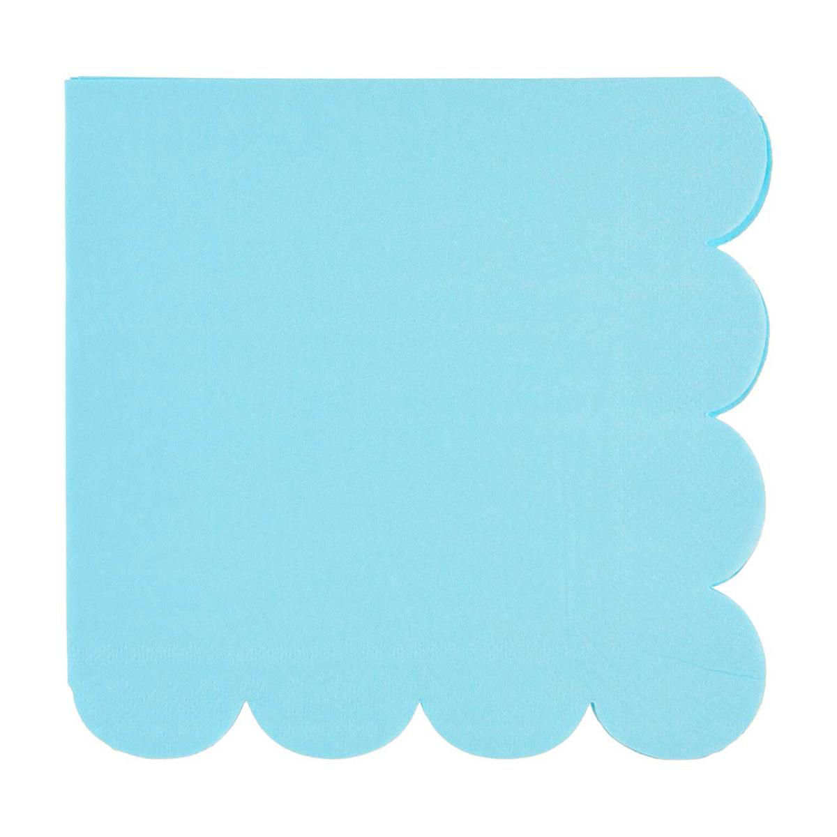 Sky Blue Fringe Luncheon Napkins, 16 ct