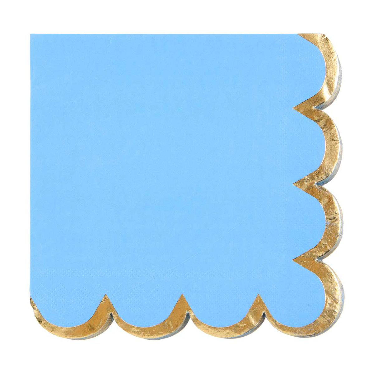 Coastal Blue Scalloped Lunch Napkins, 16 ct