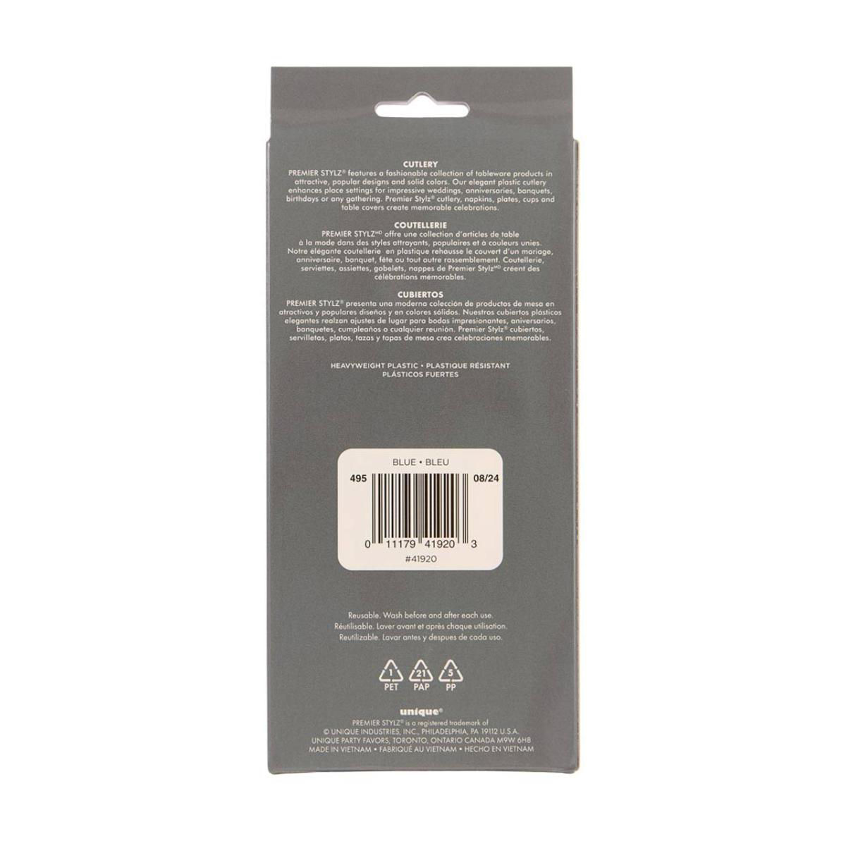 Lapis Blue Assorted Plastic Cutlery, 12 ct