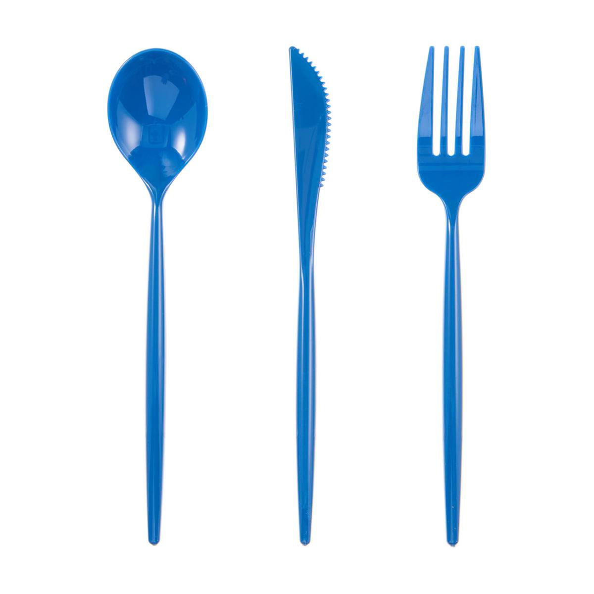 Lapis Blue Assorted Plastic Cutlery, 12 ct