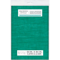 Rainforest Green Flannel Backed Vinyl Table Cover, 54 in x 84 in