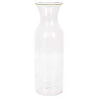 Clear Plastic Juice Carafe with Gold Rim, 50 oz 