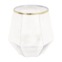 Premier Stylz Clear Plastic Stemless Glass, 15 oz