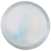 Iridescent Round Shallow Dinner Plates, 9.25 in, 8