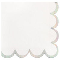 Iridescent Scalloped Luncheon Napkins, 8 ct