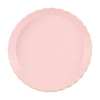 Ballet Pink Round 8.25" Shallow Dessert Plates, 8ct