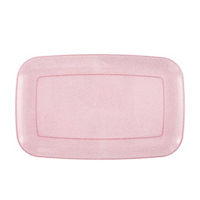 Pink, Blue and Iridescent Glitter Plastic Serving Tray