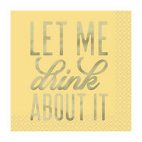 Boho Brunch "Let Me Drink About It" Beverage Napkins, 16ct