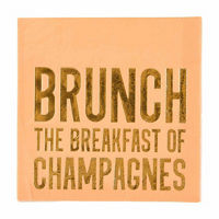 Boho Brunch "Brunch: The Breakfast of Champagnes" Beverage Napkins, 16 ct