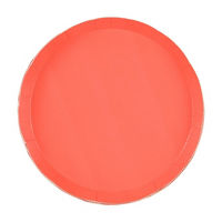 Boho Coral Round Shallow Dessert Plates, 8.25 in, 8ct