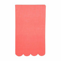 Boho Coral Scalloped Dinner Napkins, 16 ct