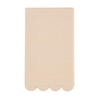 Boho Earthy Brown Scalloped Dinner Napkins, 16 ct