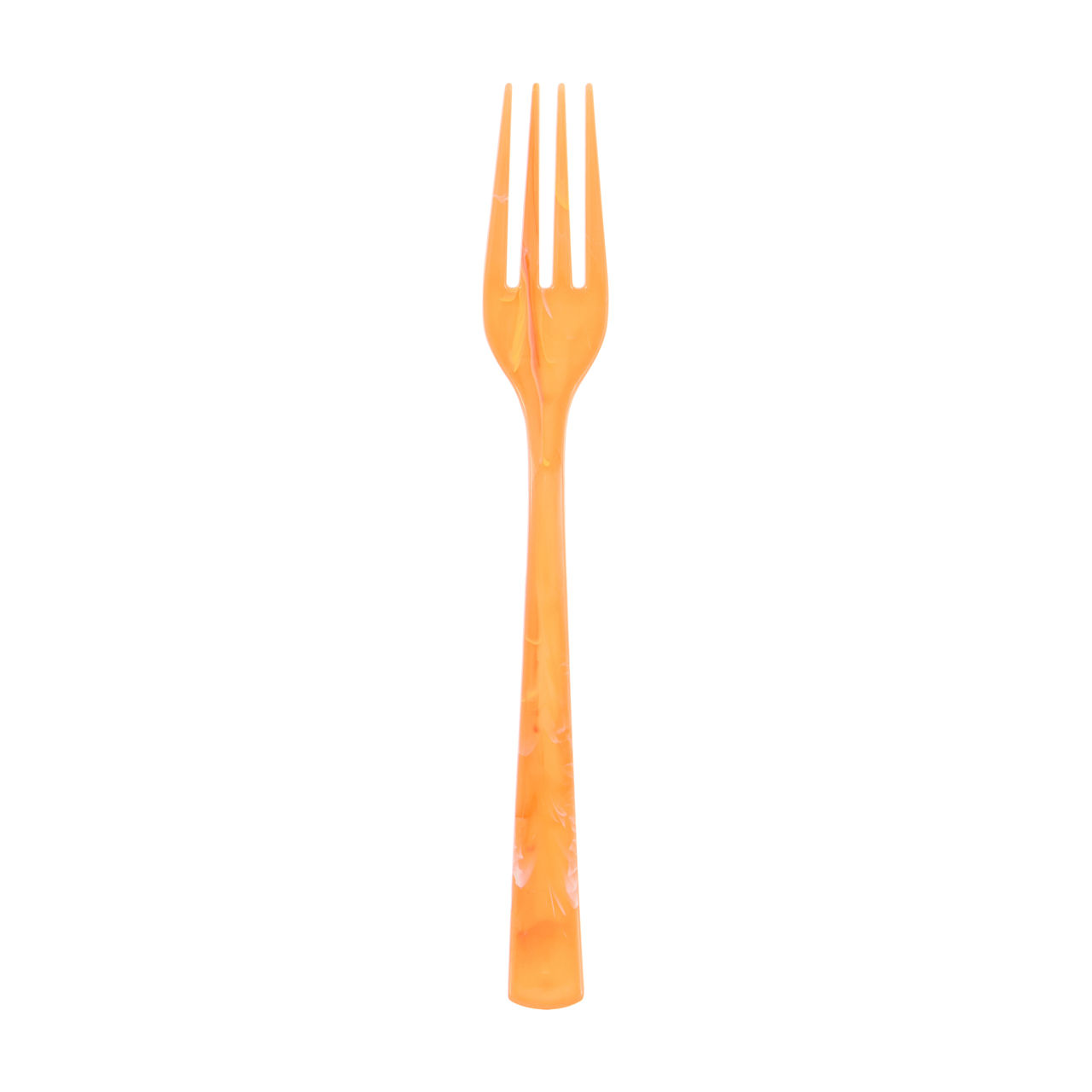 Pink & Orange Marble Plastic Forks, 15 ct