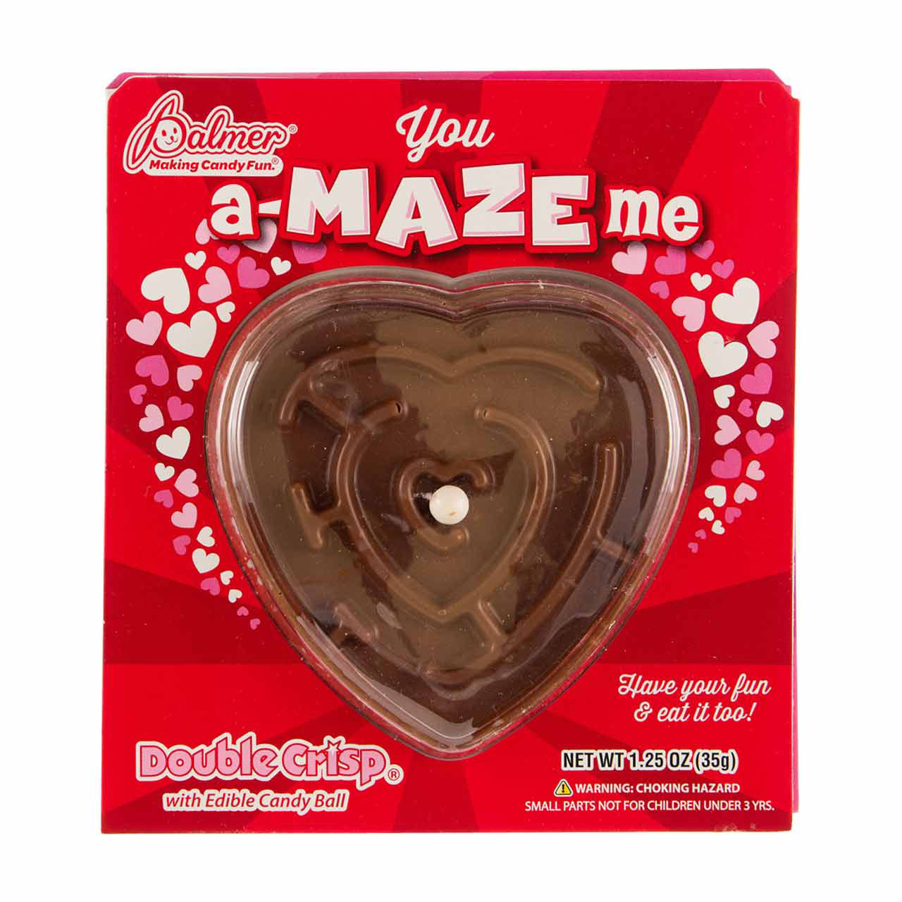 Palmer 'You A-Maze Me' Double Crisp Chocolate Maze with Edible Candy Ball, 1.25 oz