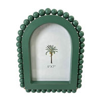 Beaded Picture Frame, Green, Small 