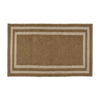 Decorative Rectangular Trim Jute Rug, 5 ft x 7 ft